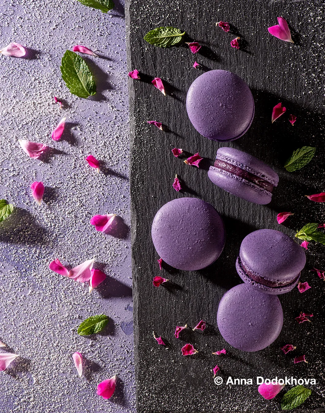 Фотосъёмка макарон кондитерской Jon Macaron. Фуд-фотограф, фуд-стилист Анна Додохова