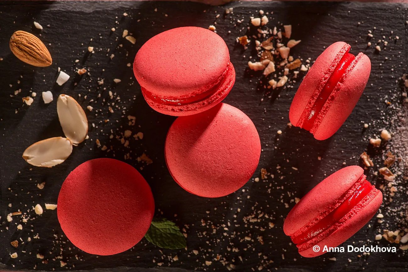 Фотосъёмка макарон кондитерской Jon Macaron. Фуд-фотограф, фуд-стилист Анна Додохова