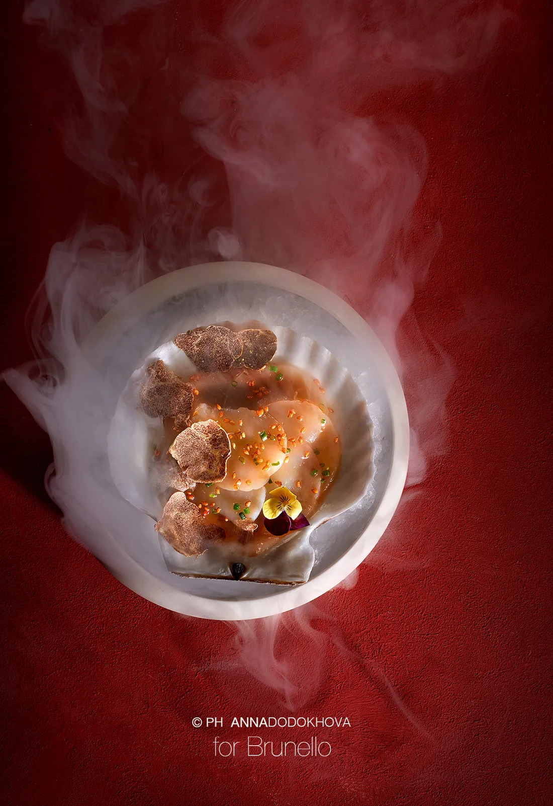 Фотосъёмка блюд высокой кухни ресторана Brunello. Фуд-фотограф, фуд-стилист Анна Додохова