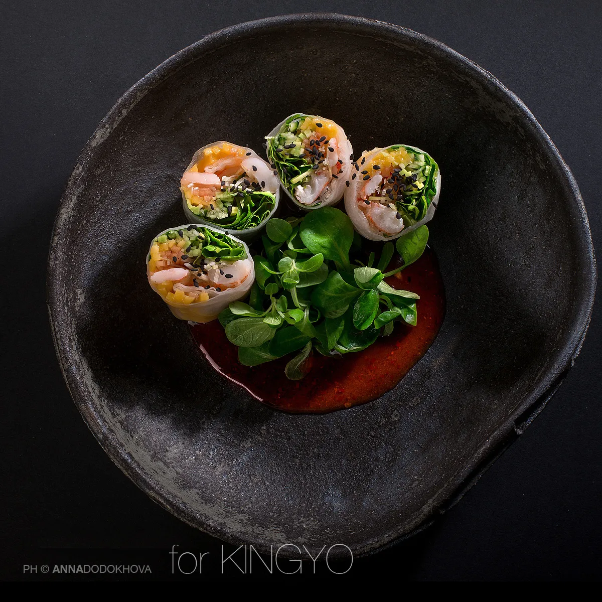Фотосъёмка блюд ресторана японской кухни Kingyo. Фуд-фотограф, фуд-стилист Анна Додохова