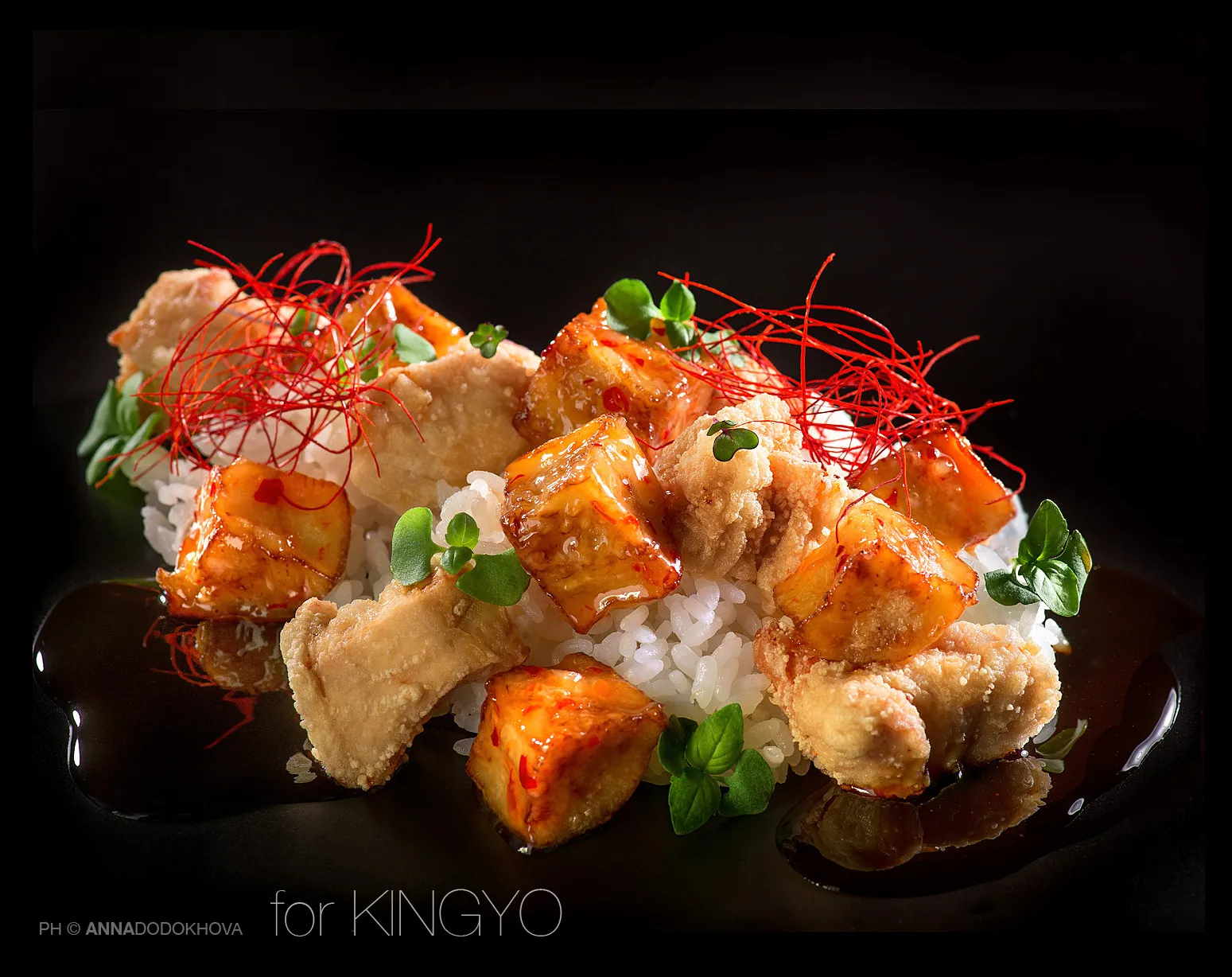 Фотосъёмка блюд ресторана японской кухни Kingyo. Фуд-фотограф, фуд-стилист Анна Додохова