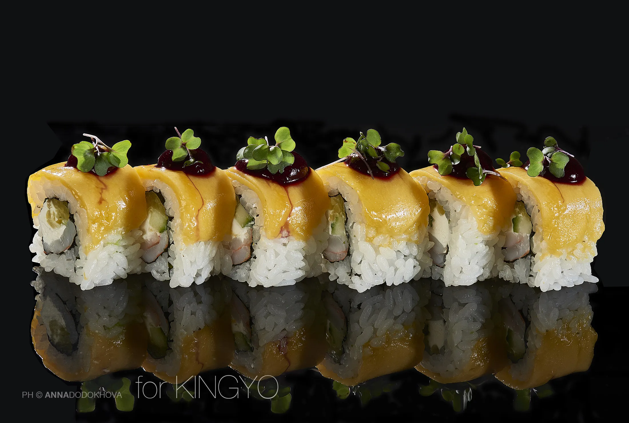Фотосъёмка блюд ресторана японской кухни Kingyo. Фуд-фотограф, фуд-стилист Анна Додохова