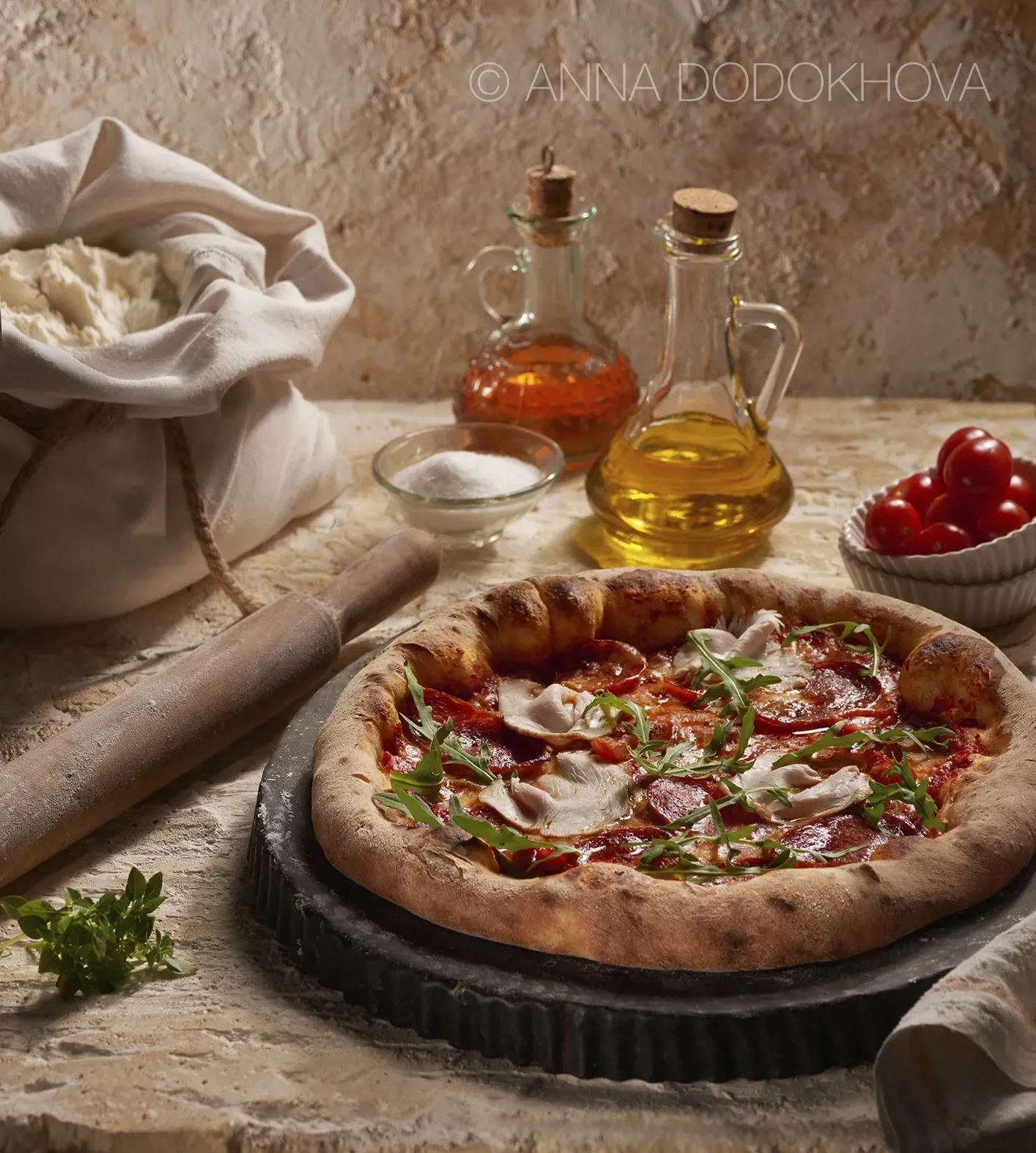 Фотосъёмка для меню пиццерии Pizzarella.36 в Ростове-на-Дону. Фуд-фотограф, фуд-стилист Анна Додохова